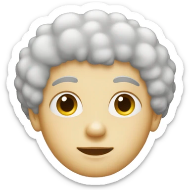 Blank boy with Afro  sticker