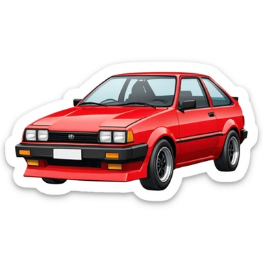 Toyota Corolla AE86 from 1980s sticker