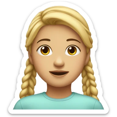 Girl with double chin sticker