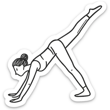 yoga woman in a different yoga pose sticker