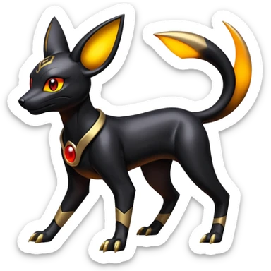 Futuristic Umbreon-Houndoom-Genesect-Torracat-Pokémon-Fakémon-hybrid-creature sticker