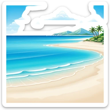 playa paisaje sin que sea un cuadro  sticker