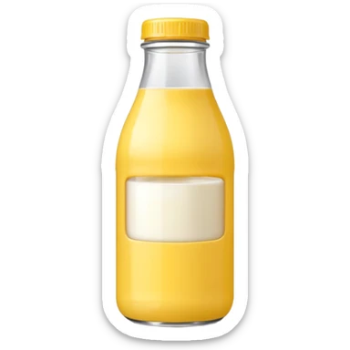 baby Milk bottle yellow sticker