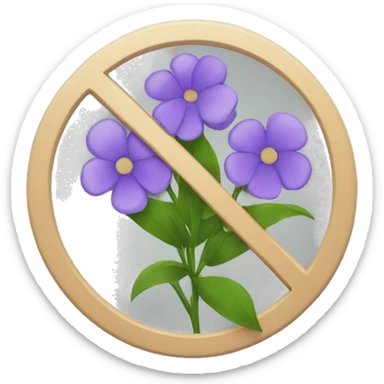 not allowed sign with flower sticker