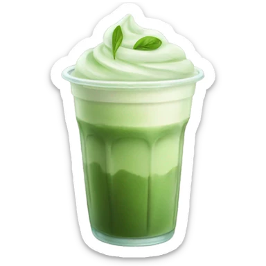 Iced matcha latte sticker