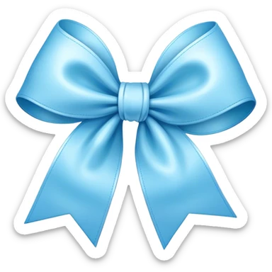 Light blue bow sticker