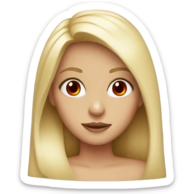 blonde girl with red eyes sticker