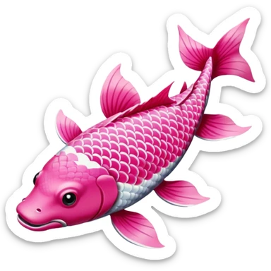 peixe koi rosa sticker