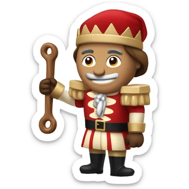 A nut cracker sticker