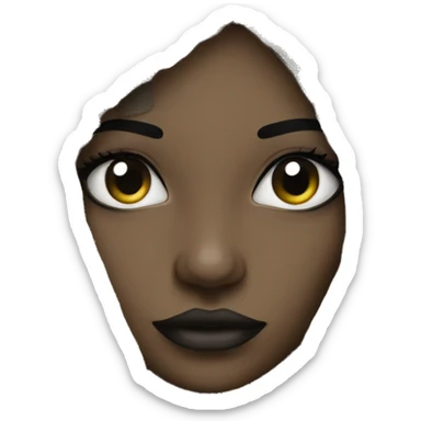 Femme noir voilé avec piercing au nez sticker