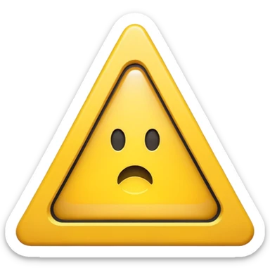 yellow triangle with exclamation mark inside sticker