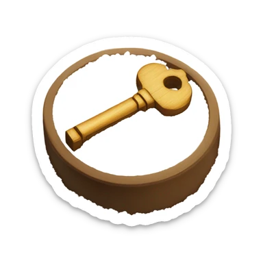 key with a pile of salt on it sticker