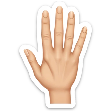 Hand but ring finger missing sticker