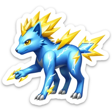  Shiny Sparkly Electric Cool Epic-Manectric-Fakémon-creature sticker