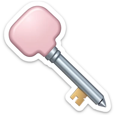 light pale pink Key Enter sticker