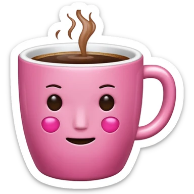 Pink coffe aesthetic  no use face sticker