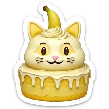 Banana Cat Cake sticker