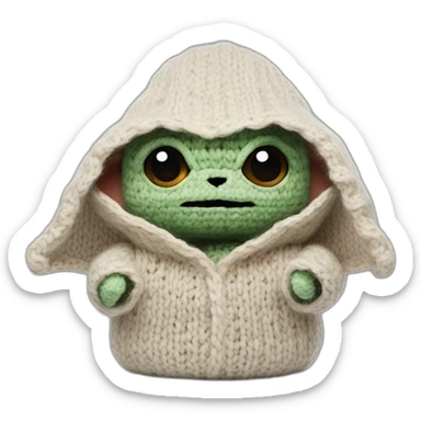 Grogu star wars knitting sticker