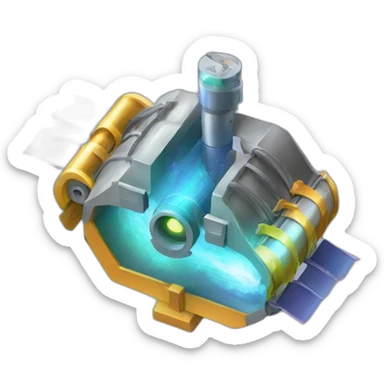 particle accelerator with ribbon sticker