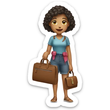 girl with wallet in her hand pays sticker