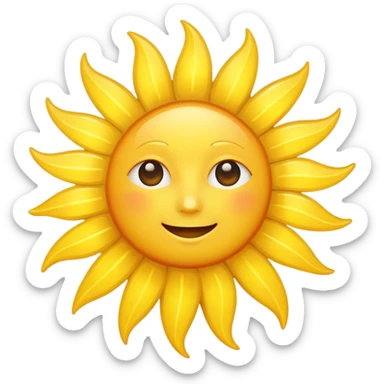 A sun with shining ray (No background) sticker