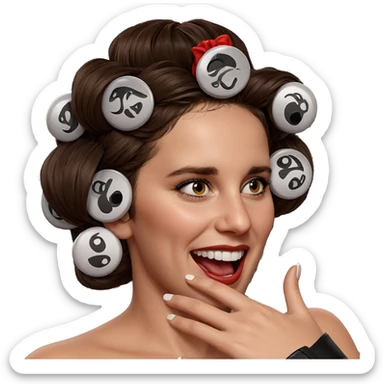 realistic portrait of a girl sticker