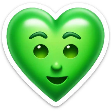 Interesting green Heart  sticker