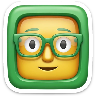 Green Square Spects. sticker