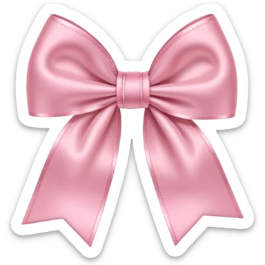Cute pastel pink bow sticker