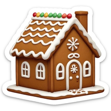 minimalistic gingerbread house sticker