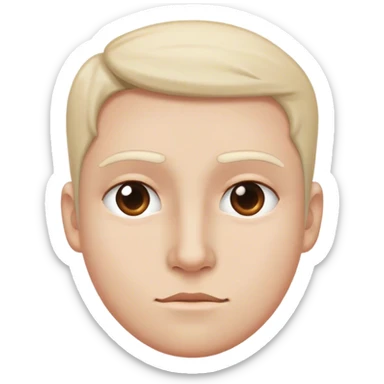 A person whose face looks like he’s apathetic, as if thinking, how annoying sticker