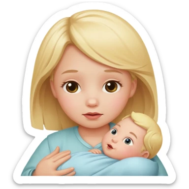blond newborn sticker