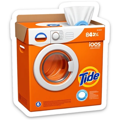 Tide laundry detergent orange box sticker