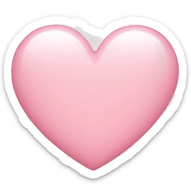 Heart in light pink sticker