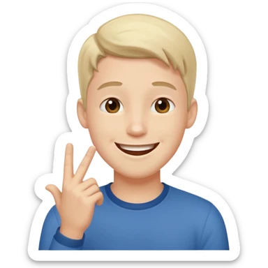 garcon blanc qui discute avec des plusieurs amis sticker