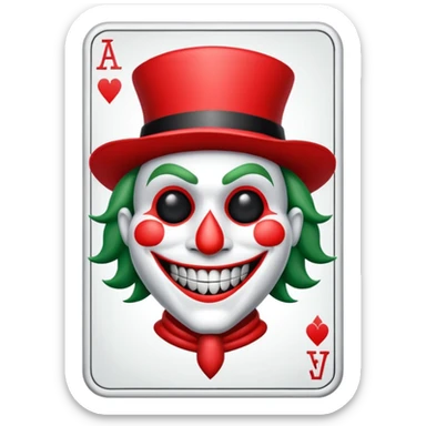 poker card with a funny jolly joker inside the card (machine os icon) sticker