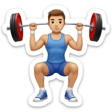 guy with converse-shoes clean and jerk exercise sticker