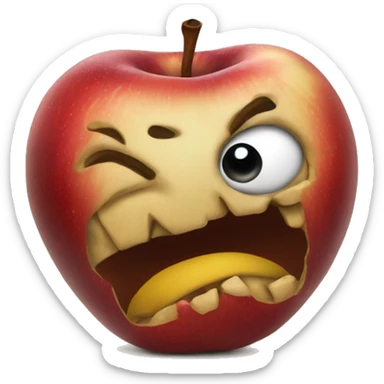rotten apple sticker
