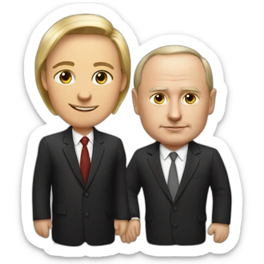 Cat and Vladimir poutine sticker