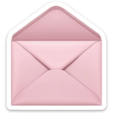 light pink cute envelope with letter sticker