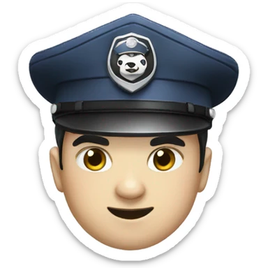 panda policier sticker