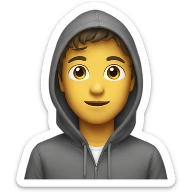 boy with hoodie sticker