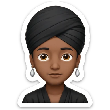 black turban indian boy sticker
