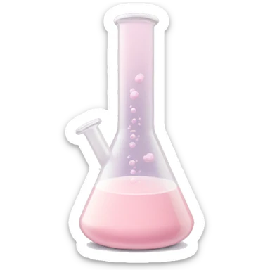Pastel pink beaker bong sticker