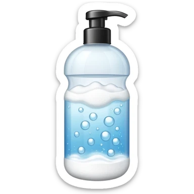 Bottle of  bath foam   sticker
