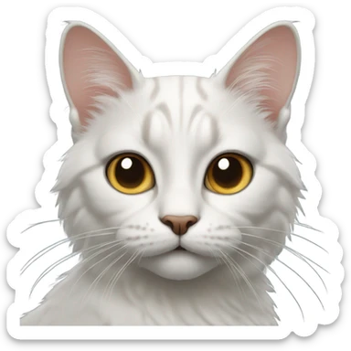 realistic solo cat portrait sticker