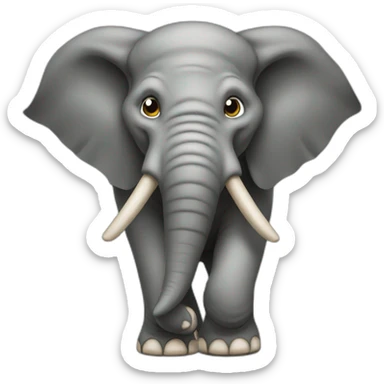 angry elephant sticker