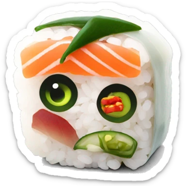Raw sushi with jalapeño  sticker