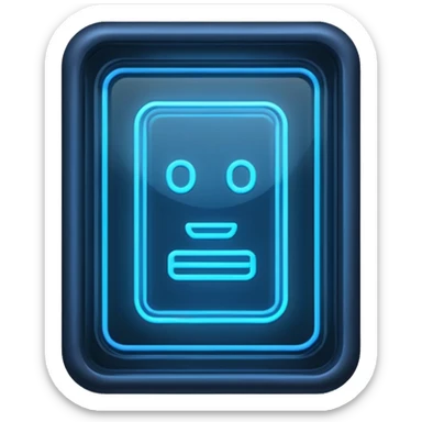  a rectangular neon sign that says RAID sticker