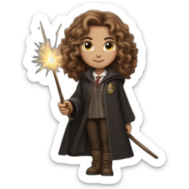 Hermione Granger with wand sticker